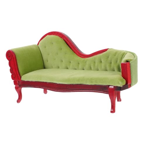 BESPORTBLE Maßstab Dekoratives Kleines Puppenhaus Möbelstück Detailreiches Miniatursofa Sicher Verarbeitet Geeignet als Puppenhaus Zubehör und Fotorequisite von BESPORTBLE