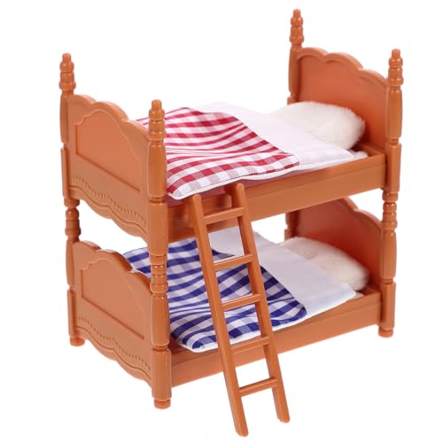 BESPORTBLE Puppenbett Doppelstockbett, Puppenhochbett mit Leiter & Bettwäsche, Miniatur Etagenbett Puppenhaus Möbel Zubehör Mini-Möbelmodelle Miniaturmöbel Ornamente BESPORTBLE Puppenbett Doppelstockbett, Puppenhochbett mit Leiter & Bettwäsche, Miniatur Etagenbett Puppenhaus Möbel Zubehör Mini-Möbelmodelle Miniaturmöbel Ornamente von BESPORTBLE