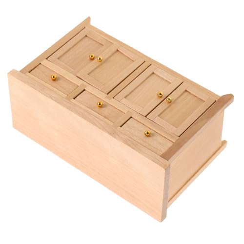 BESPORTBLE Maßstab Holz Möbel mit Funktionalen und Fächern für Wohnzimmer und Küche Platzsparender Miniatur Aufbewahrungsschrank aus Birkenholz Naturfarben BESPORTBLE Maßstab Holz Möbel mit Funktionalen und Fächern für Wohnzimmer und Küche Platzsparender Miniatur Aufbewahrungsschrank aus Birkenholz Naturfarben von BESPORTBLE