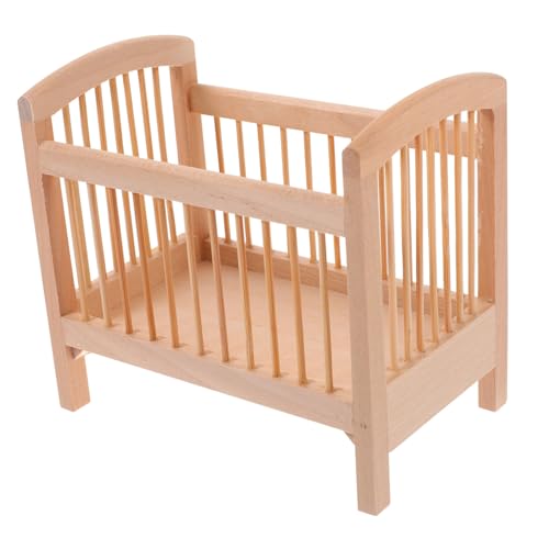 BESPORTBLE Maßstab Holzfarbenes Mini Kinderbett Modell Dekoratives Puppenhaus Zubehör Realistisches Miniaturbett für Puppenstuben und Sammler BESPORTBLE Maßstab Holzfarbenes Mini Kinderbett Modell Dekoratives Puppenhaus Zubehör Realistisches Miniaturbett für Puppenstuben und Sammler von BESPORTBLE
