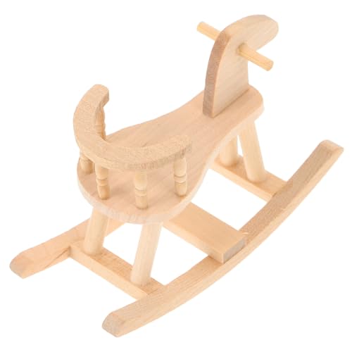 BESPORTBLE Maßstab Kinderspielzeug Dekoration Holzhandwerk Für Puppenhaus Einrichtung Schaukelpferd Ornament von BESPORTBLE