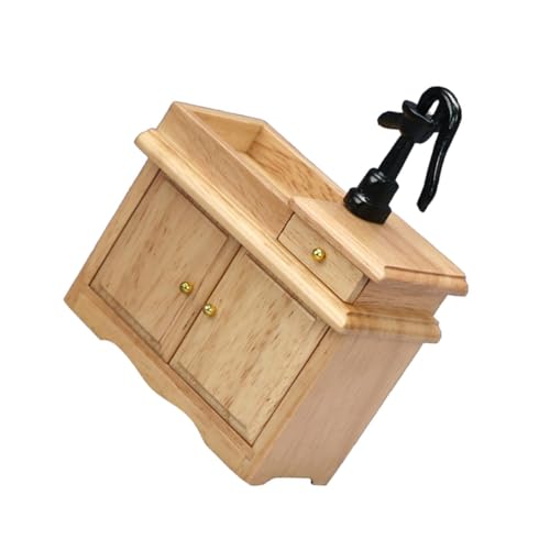 BESPORTBLE Maßstab Küchenmöbel Mit Waschbecken Und Zubehör Holzfarbe Für Mini Und DIY Projekte BESPORTBLE Maßstab Küchenmöbel Mit Waschbecken Und Zubehör Holzfarbe Für Mini Und DIY Projekte von BESPORTBLE