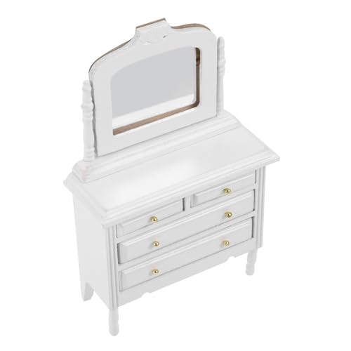 BESPORTBLE Maßstab Langlebiges Puppenhausmöbel Realistisch Gestalteter Miniatur Dressing Cabinet als Kleines Dekorationsmöbel für Puppenhaus und Mini Szenen von BESPORTBLE