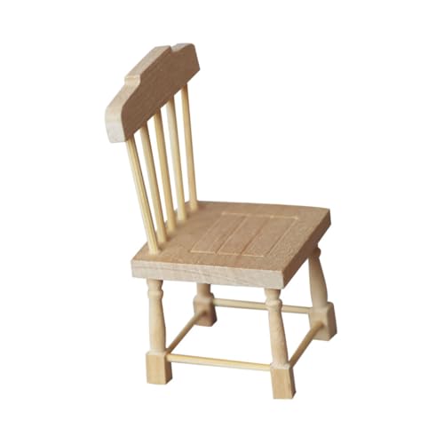 BESPORTBLE Maßstab Miniatur Holzmöbel Dekorativer Kleiner Stuhl für Puppenhaus Zimmer Robust und Detailreich für Mikro Landschaftsdekoration BESPORTBLE Maßstab Miniatur Holzmöbel Dekorativer Kleiner Stuhl für Puppenhaus Zimmer Robust und Detailreich für Mikro Landschaftsdekoration von BESPORTBLE