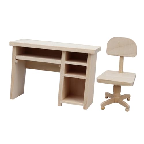 BESPORTBLE Maßstab Miniatur Schreibtisch und Stuhl Puppenhaus Büro Kinderzimmer Tischsitz Puppen Zubehör Realistisches Miniatur Haus Craft BESPORTBLE Maßstab Miniatur Schreibtisch und Stuhl Puppenhaus Büro Kinderzimmer Tischsitz Puppen Zubehör Realistisches Miniatur Haus Craft von BESPORTBLE