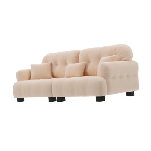 BESPORTBLE Maßstab Plüsch Couch mit Kissen Modernes Dollhouse Möbel für Kleine Puppen Wohnzimmer Dekoration Kreatives Zubehör BESPORTBLE Maßstab Plüsch Couch mit Kissen Modernes Dollhouse Möbel für Kleine Puppen Wohnzimmer Dekoration Kreatives Zubehör von BESPORTBLE