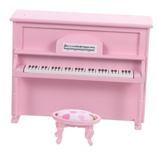 BESPORTBLE Maßstab Praktisches Musikspielzeug Komplett für Stilvolle Rosa Miniatur Möbel für Wohnzimmerszene und Kreative Spielideen von BESPORTBLE