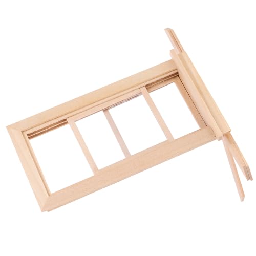 BESPORTBLE Maßstab Unbemalt DIY Fenster Sash für Miniaturmöbel Dekoration und Kleine Haus Accessoire von BESPORTBLE