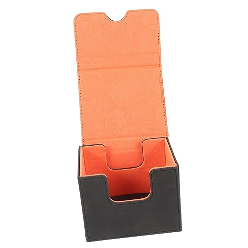 BESPORTBLE Mehrere Sammelkartenordner Fall Spielkartenhalter Monopol Handel Kartenboxen Für Sammelkarten Inhaber Für Karten Streichhölzer Kartenspiele Lader Hochwertiges -Leder Black von BESPORTBLE