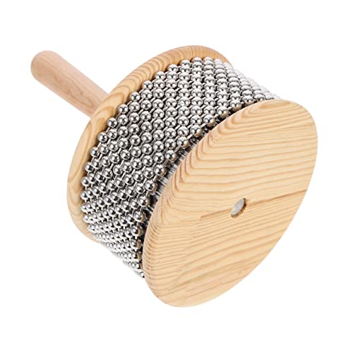 BESPORTBLE Metal Cabasa Percussion Instrument mit Holzgriff Kinderfreundliches Rhythmusspielzeug Koordinationsförderung Heller Geeignet für Musikunterricht und Freizeitspaß von BESPORTBLE