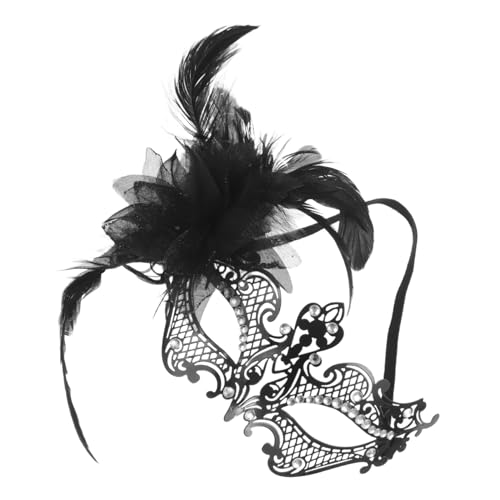 BESPORTBLE Metalische Halbgesichts Maske mit Funkelnden Strasssteinen Damen Masquerade Maske für Karneval Halloween Cosplay und Festliche Maskenbälle Stilvolles Accessoire für Damen von BESPORTBLE