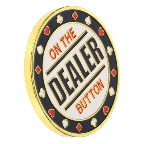 BESPORTBLE Metall Dealer Button Poker Spiel Zubehör Runde Poker Chip für Holdem Party Favor Spielabend von BESPORTBLE