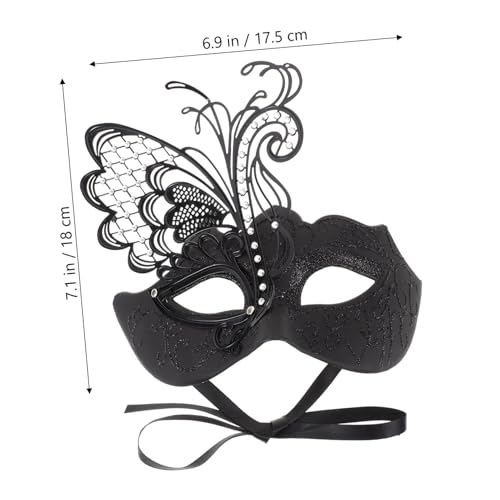 BESPORTBLE Metall Halbgesichts Maske Maskerade Maske für Halloween Karneval Party Cosplay Zubehör Schwarz Langlebig Elegant BESPORTBLE Metall Halbgesichts Maske Maskerade Maske für Halloween Karneval Party Cosplay Zubehör Schwarz Langlebig Elegant von BESPORTBLE