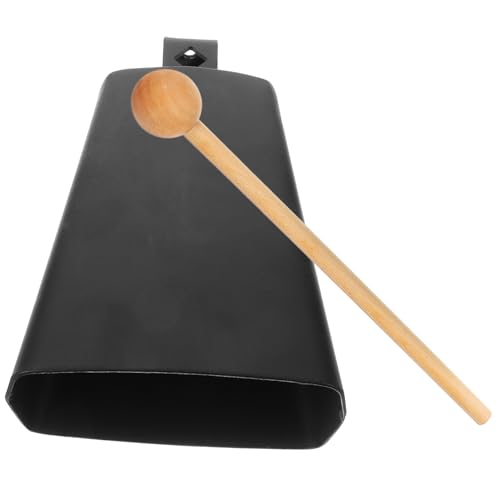 BESPORTBLE Metall kuhglocke Langlebiges Percussion Instrument mit Klarem Klang für Sportveranstaltungen und Musik Einfach für Anfänger und Profis Robust und Vielseitig Einsetzbar von BESPORTBLE