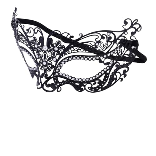 BESPORTBLE Metalldiamant Halloween Maske mit Strassbesatz Elegante Eisenmaske für Halloween und Tanzpartys Kostümmaske für Maskenball und Festliche Anlässe von BESPORTBLE
