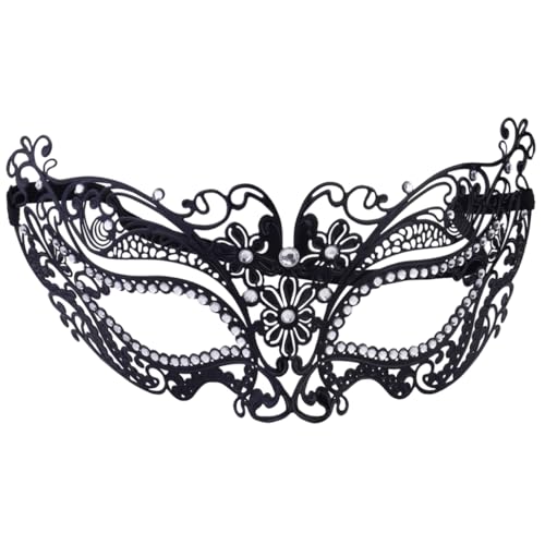 BESPORTBLE Metallic Strass Party Maske aus für Halloween Masquerade Fasching Ball Glänzend und Auffällig Geeignet für Tanz und Kostümpartys Stilvolles Design für Festliche Anlässe von BESPORTBLE