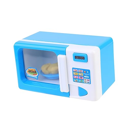 BESPORTBLE Mikrowellen Blau Mini Haushaltssimulation Spielset für Ab Jahren Kreatives Pretend Play Sicherer Kunststoff Pädagogisches für Jungen und Mädchen von BESPORTBLE