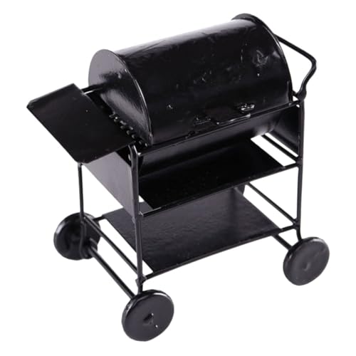 BESPORTBLE Mini BBQ Grillwagen für Puppenhaus Realistisches Küchenaccessoire für Miniaturküchen und Rollenspiele Detailverliebt Gestaltet für Kreative Spielumgebungen von BESPORTBLE