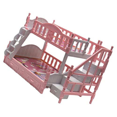 BESPORTBLE Mini Doppelstock Puppenbett aus Mini Hausmöbel für Puppen für Puppenhaus Dekoration und Schlafzimmer Langlebig von BESPORTBLE