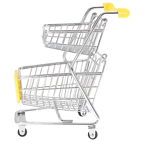 BESPORTBLE Mini Einkaufswagen Spielzeugmodell Handcart für Schreibtischaufbewahrung und Dekoration Langlebig für Kleine Dinge von BESPORTBLE