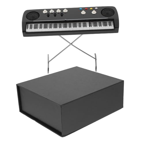 BESPORTBLE Mini Elektronische Orgel Modell Mit Schwarzem Box Design Puppenhaus Musikinstrument Dekorative Tastatur Für Kreatives Und Stilvolle Inneneinrichtung von BESPORTBLE