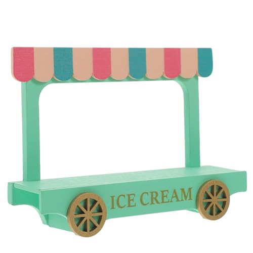 BESPORTBLE Mini Holz Eiswagen Puppenhaus Zubehör Mini Food Truck Für Holzspielzeug Für Kreative Rollenspiele Im Puppenhaus Für Ab Jahren von BESPORTBLE