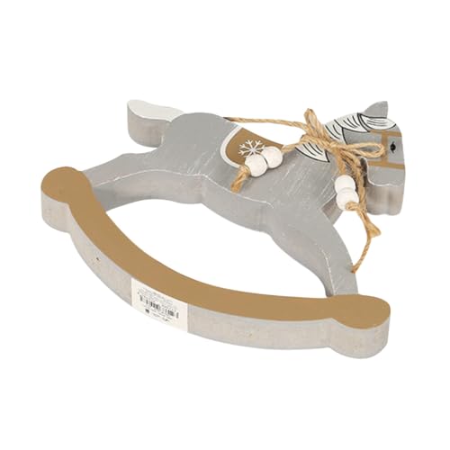 BESPORTBLE Mini Holz Schaukelpferd Dekoration Hölzernes Rocking Horse Ornament Für Stilvolle Tischdekoration Für Kinderzimmer von BESPORTBLE