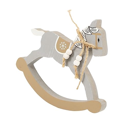 BESPORTBLE Mini Holz Schaukelpferd Tischdekoration Handgefertigtes Kinderornament Aus Holz Für Schreibtisch Niedliches Für Jungen Und Stilvolles Desktop Ornament von BESPORTBLE