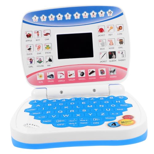 BESPORTBLE Mini Laptop für Interaktives mit LED Bildschirm und Musik für Jahre Farbenfrohes Design Fördert Frühe Bildung und Spielerisches Lernen von BESPORTBLE