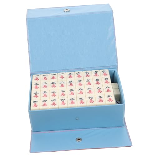 BESPORTBLE Mini Mahjong Set Kleine Spielsteine Leichtes Tragbares Chinesisches Mahjong Spiel für Reisen und Familienpartys Feine Verarbeitung Glatte Oberfläche Sicher und Langlebig von BESPORTBLE