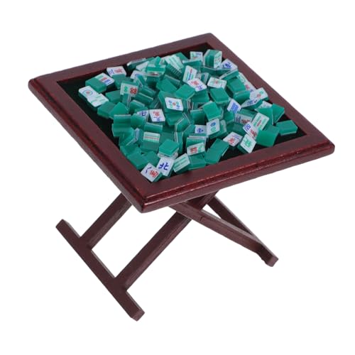 BESPORTBLE Mini-Mahjong-Tisch Dollhouse Chair Puppenhaus-außenmöbel Werkzeuge Für Möbeldekoration Puppenhaus-küchenmodell Puppenhauszubehör Und Möbel Holzstuhl Mini Puppentisch Harz von BESPORTBLE