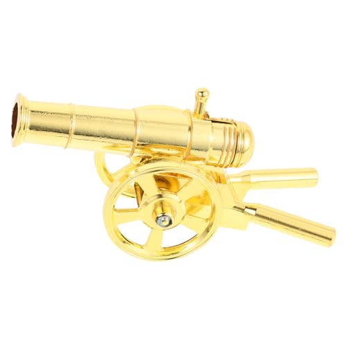 BESPORTBLE Mini-kanonenstatue Aus Metall Vintage-kanonenmodell Für Sammler Artillerie-Modell Schreibtischdekoration Regalornament Büromodell Heimdekoration Historisches Ausstellungsstück von BESPORTBLE