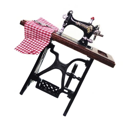 BESPORTBLE Mini Nähmaschine Modell DIY Puppenhaus Zubehör Mini Dekoration für Puppenhaus Langlebige und Sichere Holzspielzeuge für Kreative und Miniatur von BESPORTBLE
