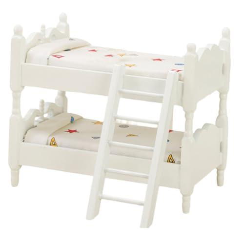 BESPORTBLE Mini Puppenhaus Etagenbett Modell Für Puppenstube Robuste Miniaturmöbel Für Vielseitige Dekoration Für Verschiedene Puppen von BESPORTBLE