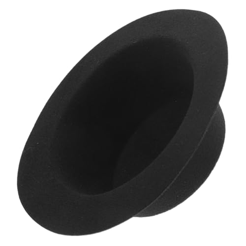 BESPORTBLE Mini Puppenhut Schwarz aus Baumwolle Weicher Leichter Mini Top hat für DIY Puppenkleidung und Bastel Dekoration Wiederverwendbar Vielseitig für Kleine Schneemann hüte und von BESPORTBLE