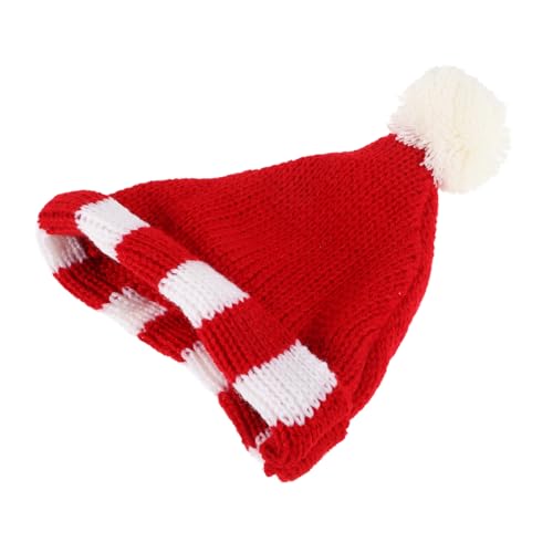 BESPORTBLE Mini Puppenhut Strickmütze für Puppen Süße Kleine Wollmütze für DIY Bastelprojekte Dekorative Miniatur Puppe Mütze in Rot von BESPORTBLE