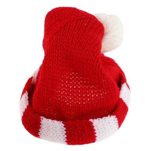 BESPORTBLE Mini Puppenmütze Rote Strickmütze Niedliche Kleine Wollmütze Für DIY Bastelprojekte Puppenaccessoire Schmuck Schlüsselanhänger Und Dekoration von BESPORTBLE