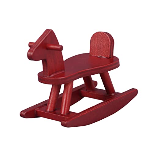 BESPORTBLE Mini Rocking Horse Aus Dekorative Requisite Für Miniaturhäuser Und Kinderzimmer Für Rollenspiele Und Puppenpflege Rot BESPORTBLE Mini Rocking Horse Aus Dekorative Requisite Für Miniaturhäuser Und Kinderzimmer Für Rollenspiele Und Puppenpflege Rot von BESPORTBLE