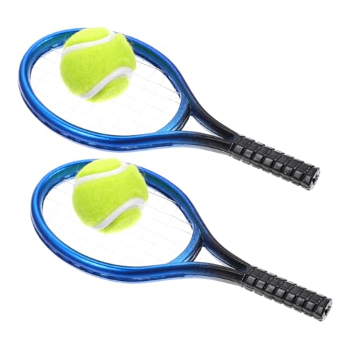 BESPORTBLE Mini Tennis Set für Puppenhäuser Mini Schläger und Bälle Zubehör für Miniatur Szenen und Kreative Rollenspiele als für Sammler BESPORTBLE Mini Tennis Set für Puppenhäuser Mini Schläger und Bälle Zubehör für Miniatur Szenen und Kreative Rollenspiele als für Sammler von BESPORTBLE