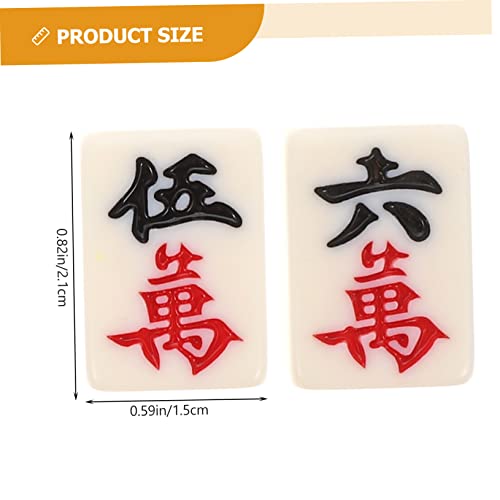 BESPORTBLE Mini Tragbares Mahjong Set Kleine Fliesen Traditionelles Chinesisches Majong Spiel Reise und Familienspaß Kompakt Leicht Mitzunehmen für Freizeit und Gesellschaftsspiele von BESPORTBLE
