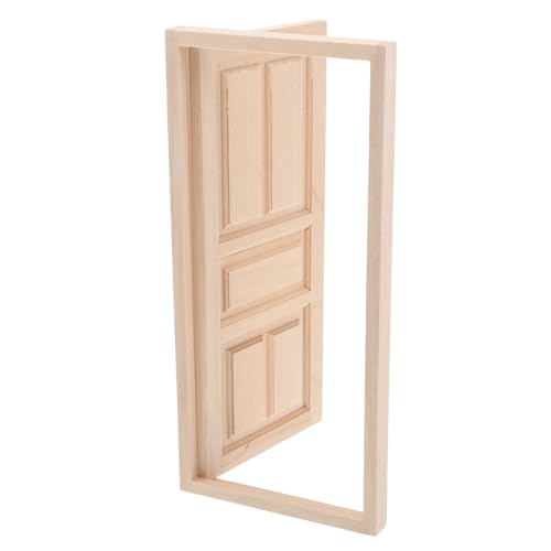 BESPORTBLE Mini Tür für Puppenhaus aus Holz DIY Unfertige Feen Tür für Puppenhausmöbel Dekoration für Feengärten und Heimfeiern Kompatibel mit Anderen Zubehörteilen Interaktive Funktion von BESPORTBLE