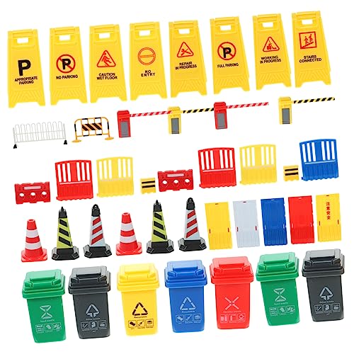 BESPORTBLE Mini-Verkehrsschilder Set Für – Lernspielzeug Mit Straßenwarnschildern - Straßensperrkegeln Und Mini Mülleimern – Ideal Für Eisenbahnen Und Autobau Spiele BESPORTBLE Mini-Verkehrsschilder Set Für – Lernspielzeug Mit Straßenwarnschildern - Straßensperrkegeln Und Mini Mülleimern – Ideal Für Eisenbahnen Und Autobau Spiele von BESPORTBLE