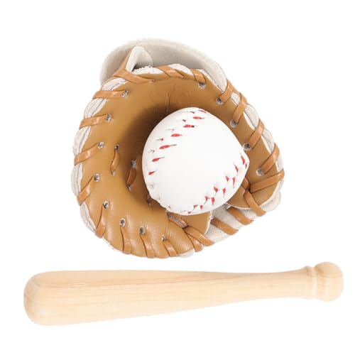 BESPORTBLE Miniatur Baseball Set Teilig Detailreich Gestaltete Sportspielzeug Deko Langlebig und Verblassungsfrei für DIY Puppenhaus Kreatives Basteln und Geschenkideen von BESPORTBLE