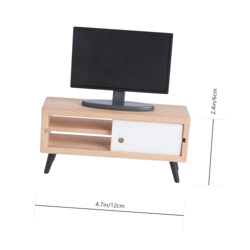 BESPORTBLE Miniatur Fernseher und Tv Schrank Leichtes Puppenhaus Deko Modell Robustes Teiliges Mini Tv Modell für Spielzeughaus Zubehör BESPORTBLE Miniatur Fernseher und Tv Schrank Leichtes Puppenhaus Deko Modell Robustes Teiliges Mini Tv Modell für Spielzeughaus Zubehör von BESPORTBLE