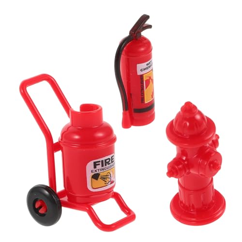 BESPORTBLE Miniatur Feuerlöscher aus Kunststoff Dekorative Puppenhaus Feuerwehr Ausstattung Langlebiges Detailreiches Miniatur Feuerwehrzubehör für DIY Minihäuser und Fotorequisiten von BESPORTBLE