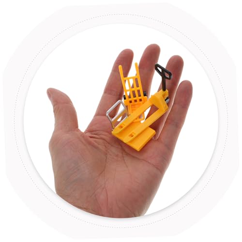 BESPORTBLE Miniatur Handwagen aus Bruchsicherem Kindgerechtes Lernspielzeug mit Kleinem Gabelstapler und Plattformwagen Sicher und Kreativitätsfördernd von BESPORTBLE