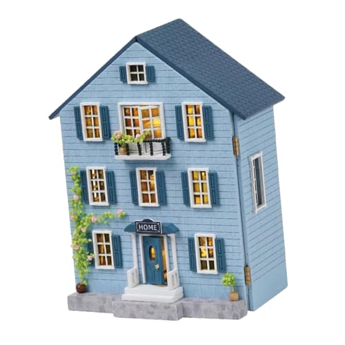 BESPORTBLE Miniatur Haus Bausatz aus Holz mit Möbeln und Zubehör DIY Mini Puppenhaus für Jugendliche Kreatives Mini-Hausmodell Dekoration Tragbar und Langlebig von BESPORTBLE