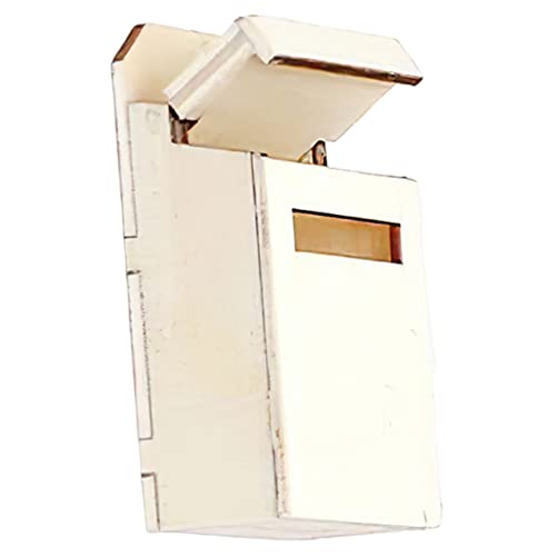 BESPORTBLE Miniatur Holz Briefkasten Modell für Puppenhaus Dekoration Lustiges Gartenornament Realistische Mini Mailbox Figur DIY Mikro Landschaft Zubehör für Bastler von BESPORTBLE