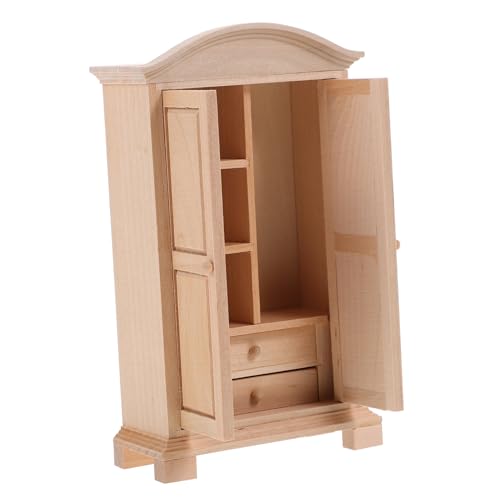 BESPORTBLE Miniatur Holz Kleiderschrank für Puppenhaus Handgefertigtes Miniaturmöbel aus Holz Kompakt und Detailreich für Puppenhaus Dekoration und Bastelprojekte BESPORTBLE Miniatur Holz Kleiderschrank für Puppenhaus Handgefertigtes Miniaturmöbel aus Holz Kompakt und Detailreich für Puppenhaus Dekoration und Bastelprojekte von BESPORTBLE