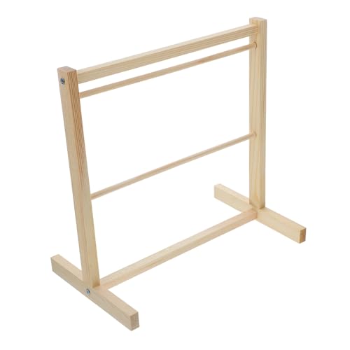 BESPORTBLE Miniatur Holz Kleiderständer Puppenkleider Organizer mit Doppeltem Regal Platzsparender Mini Kleiderstange Kleiderbügel für Puppenkleidung und Zubehör BESPORTBLE Miniatur Holz Kleiderständer Puppenkleider Organizer mit Doppeltem Regal Platzsparender Mini Kleiderstange Kleiderbügel für Puppenkleidung und Zubehör von BESPORTBLE